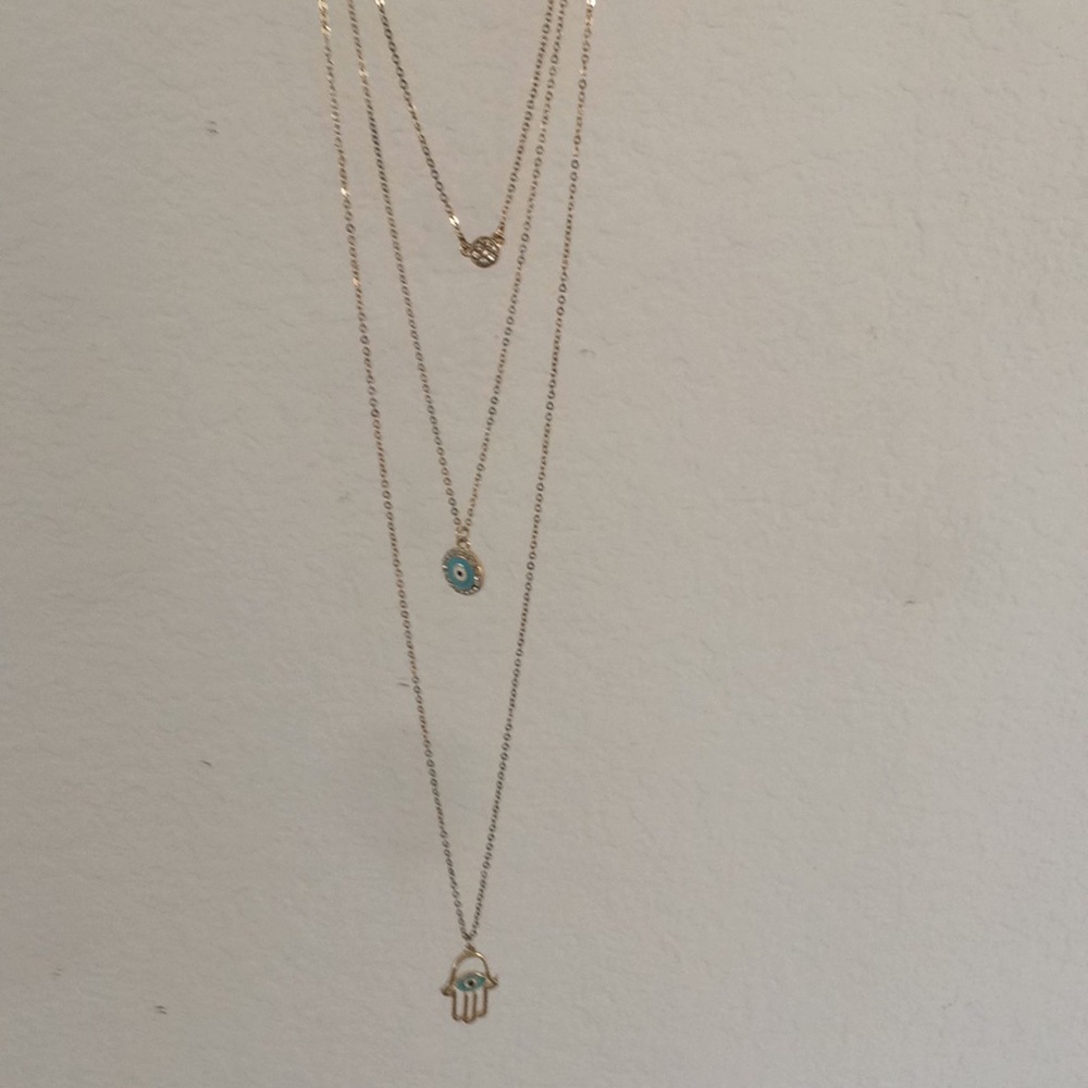 ❤️💔BEAUTIFUL THREE IN ONE NECKLACE WITH HAMZA💔❤️ - Picture 3 of 8